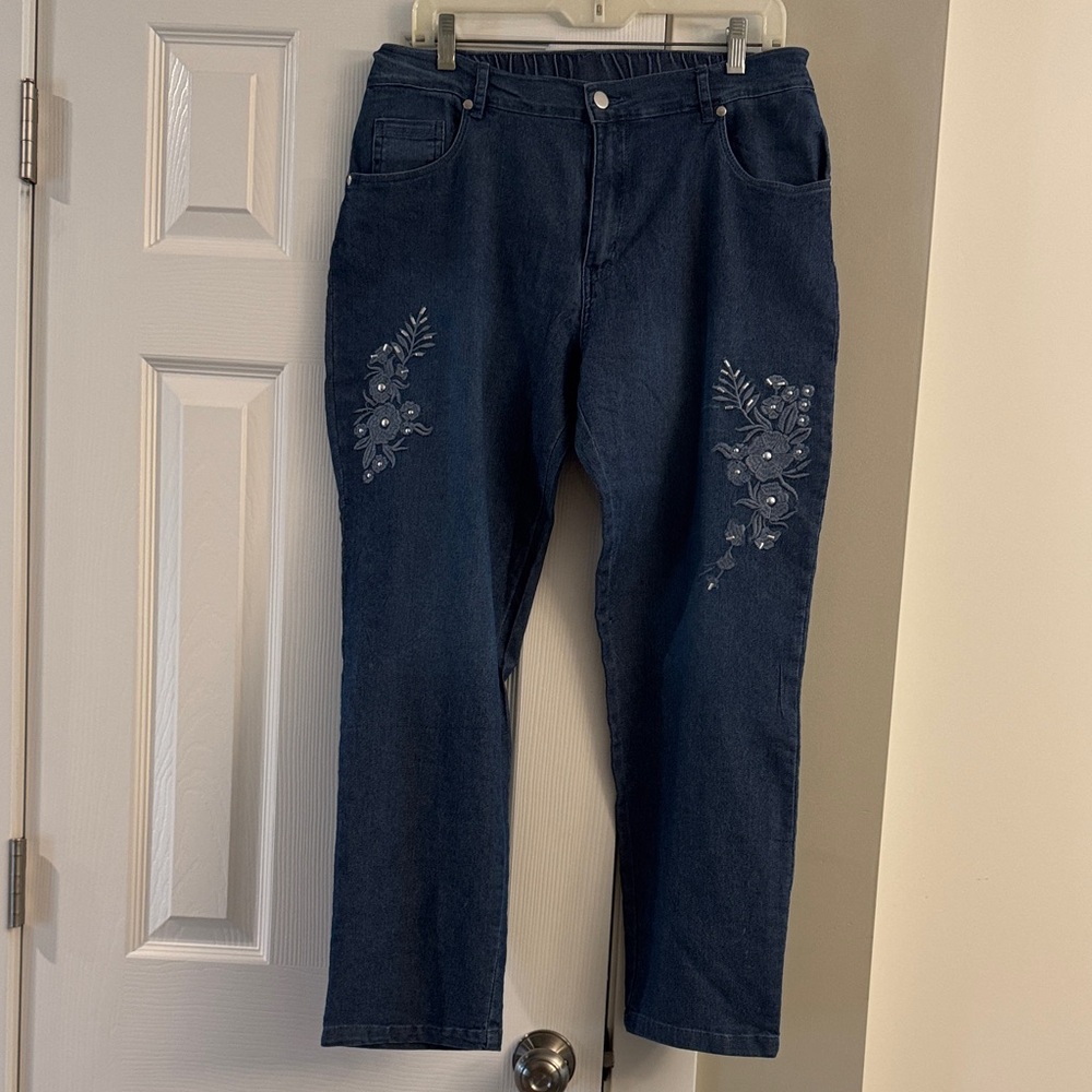 American Sweetheart Women's Blue Straight Leg Jeans